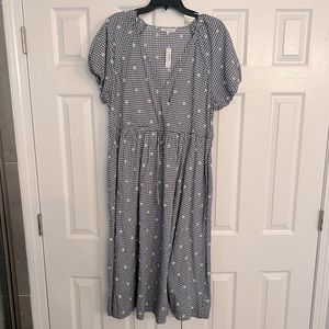 Madewell Navy and White Dress- NWT